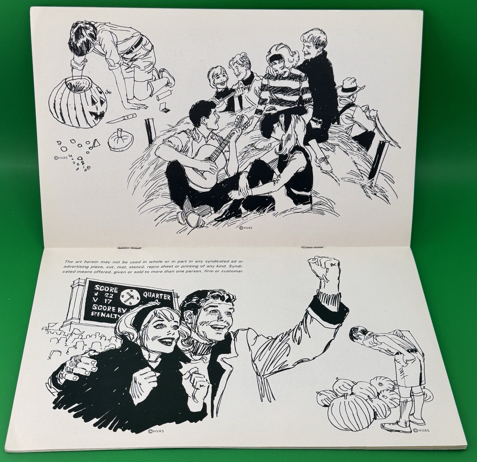 Harry Volk Clip Book of Line Art AUTUMN #510 1969