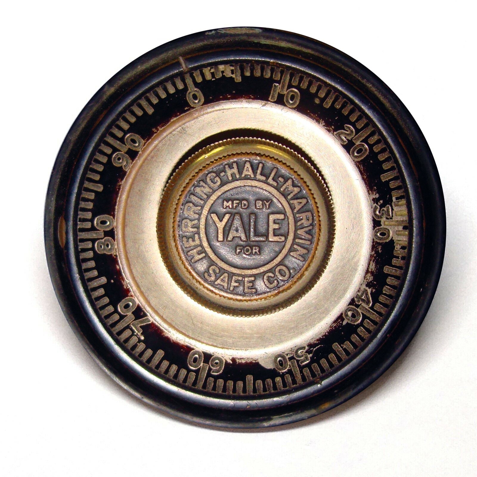Yale Safe Dial Steampunk Advertising Pocket Mirror
