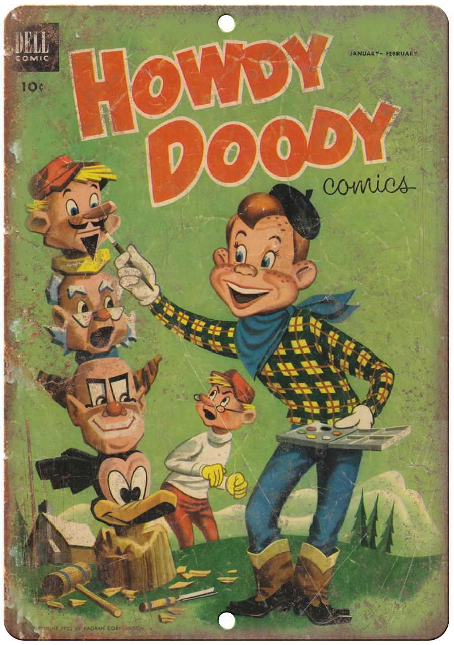 Howdy Doody Comics Dell Comic Vintage Cover 12″ x 9″ Reproduction Metal Sign J76