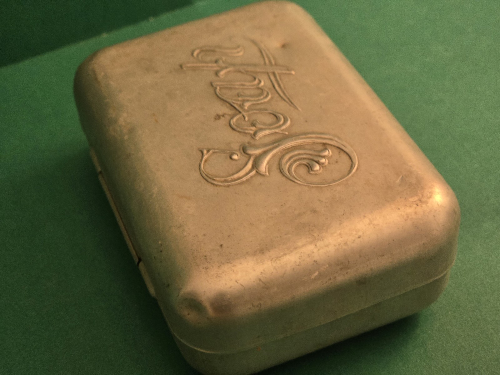 Vintage Aluminum Soap Tin with Hinged Lid, Ice Scraper, Jane Parker Pie Tin LOT!