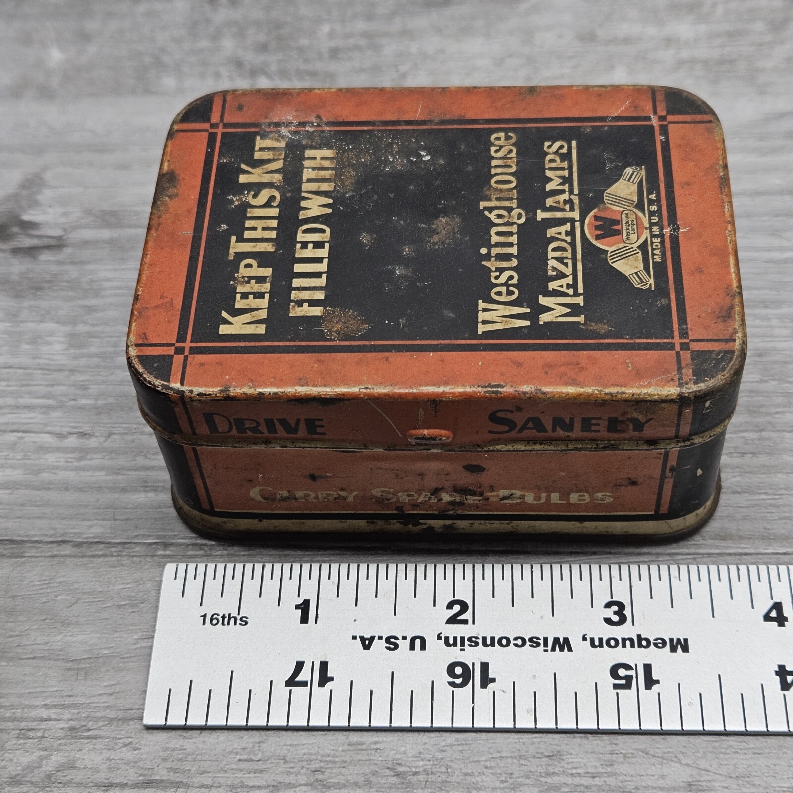 Vintage Westinghouse Mazda Bulbs Lamps Tin Box Empty