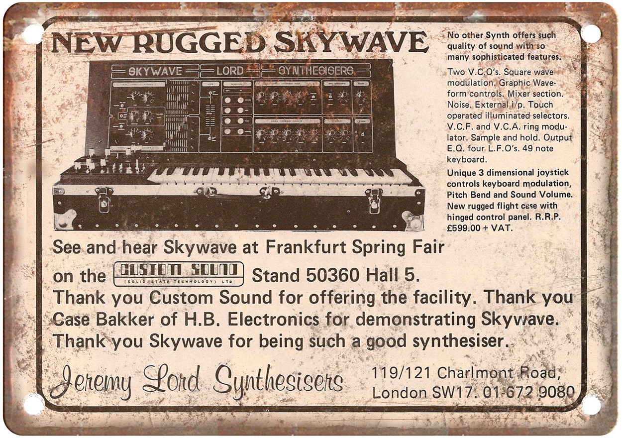 KORG Analog Keyboard Synthesizer Magazine Ad Retro Look Metal Sign R279
