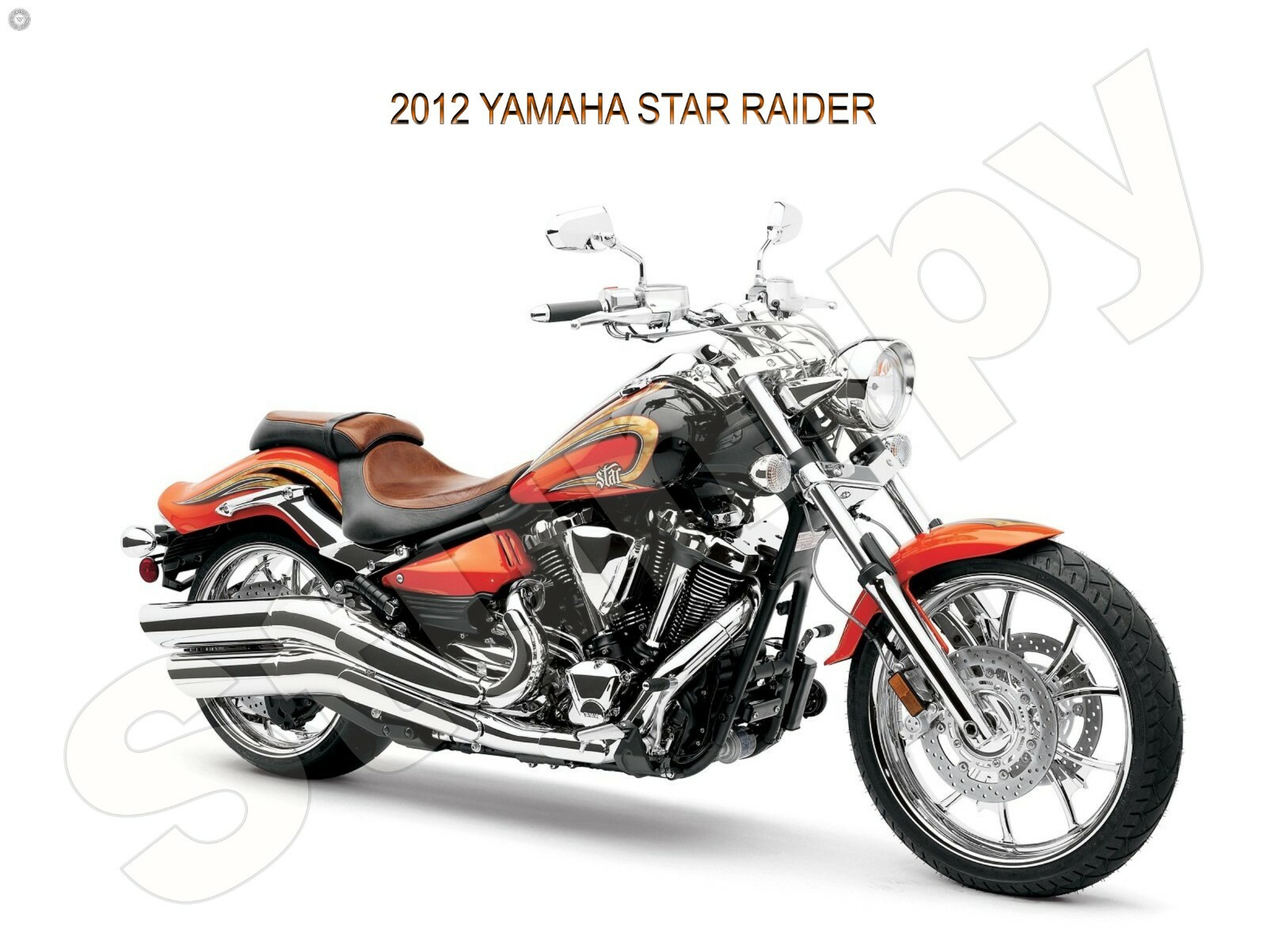 2012 YAMAHA STAR RAIDER Metal Sign 9″ x 12″ or 12″ x 16″