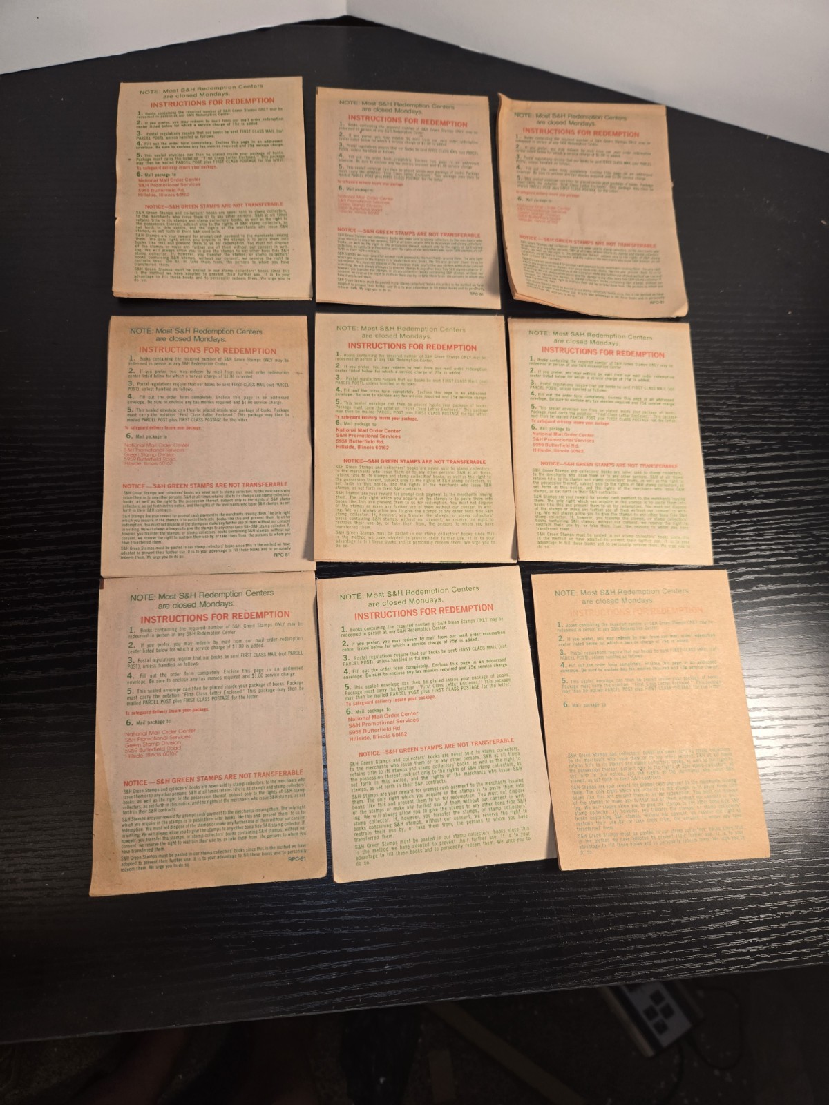 Lot of 9 10’s and 50’s Saver Books S&H Green Stamps