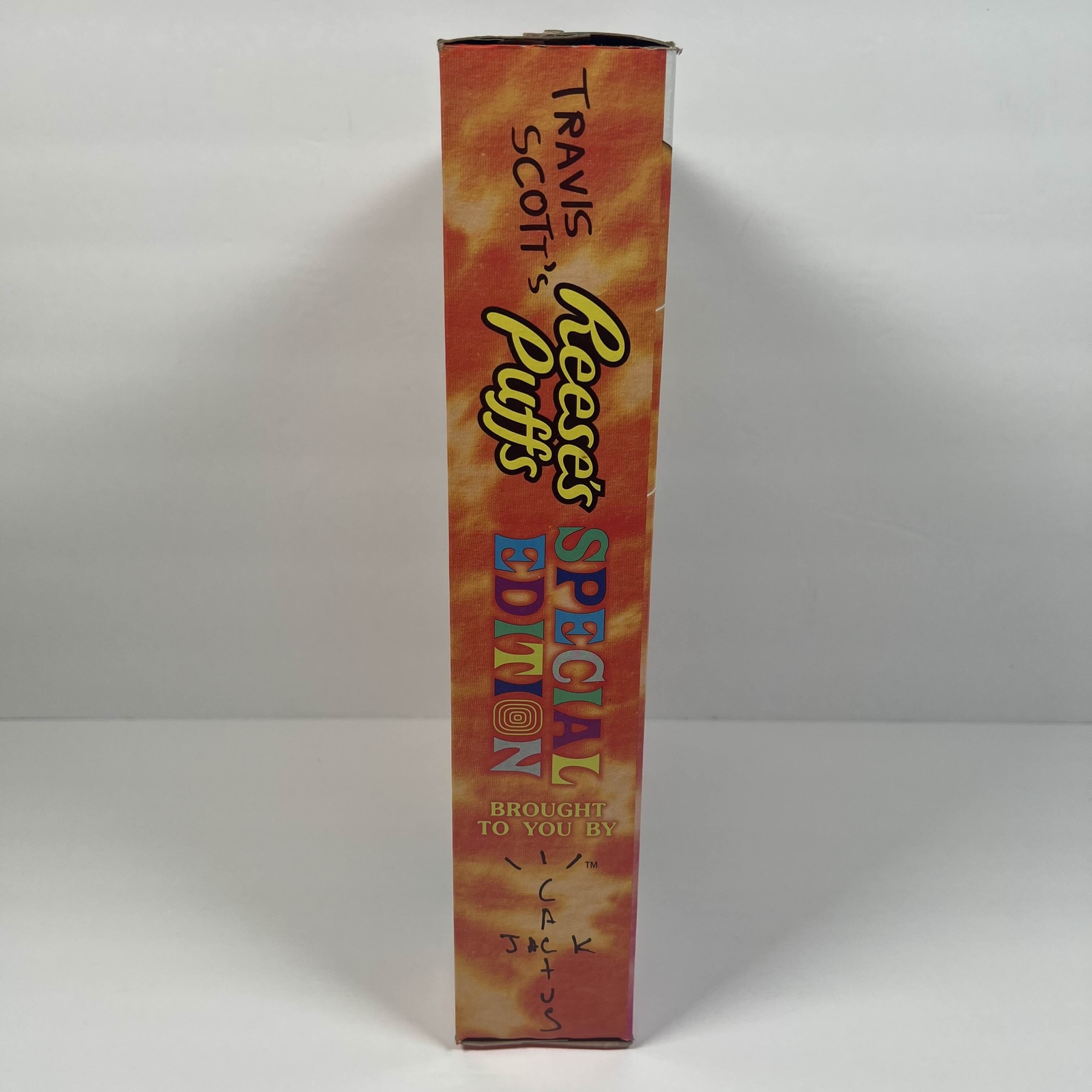 Travis Scott Empty Reese’s Puffs Family Size Cereal Box Cactus Jack Rare Limited