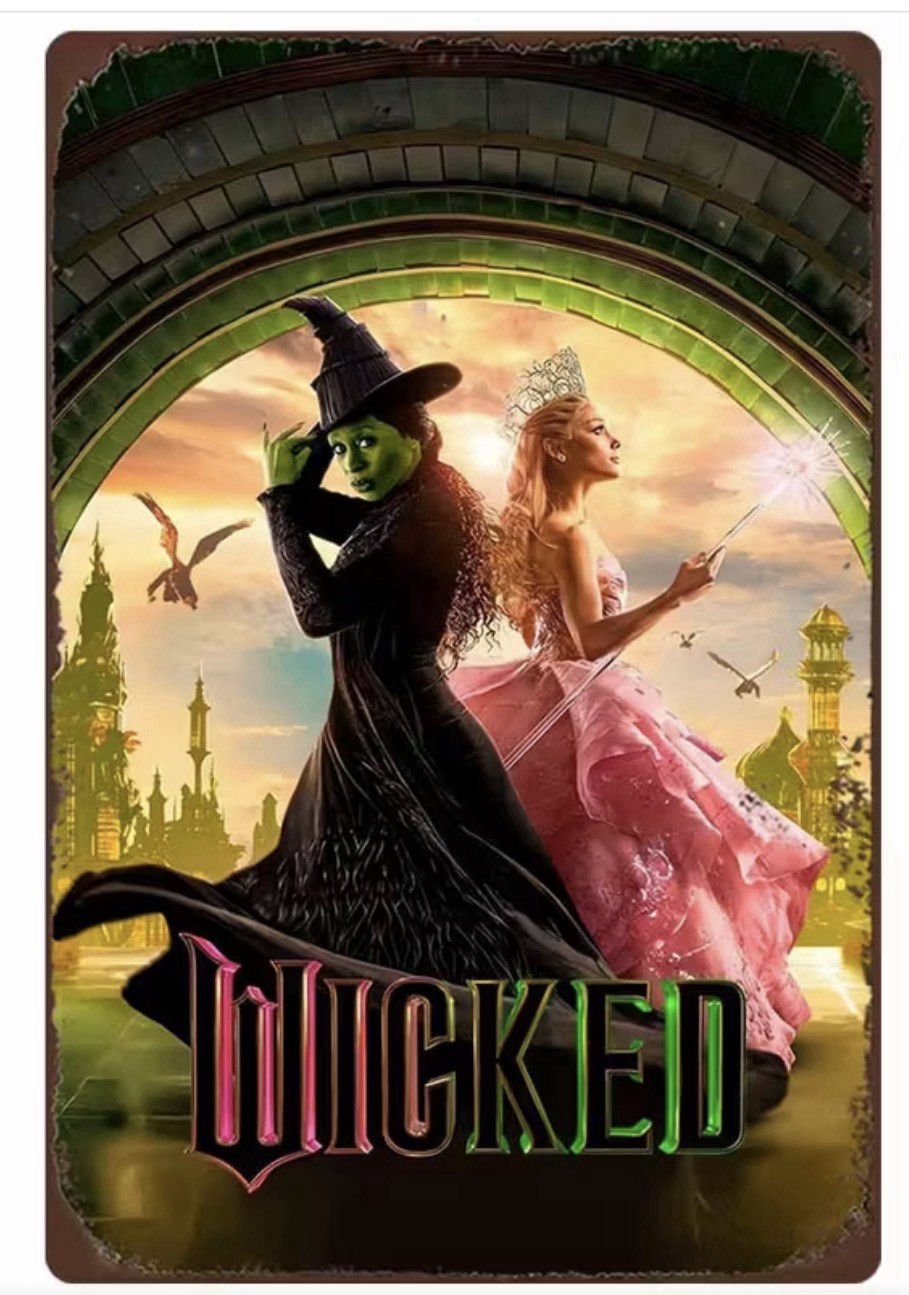 Wicked Movie Poster Metal Tin Sign 8 X 12 Bedroom Home Decor Den Toy Room