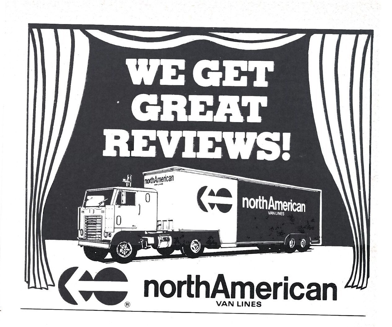 North American Van Lines Moving We Get Great Reviews Advertising Print 1978