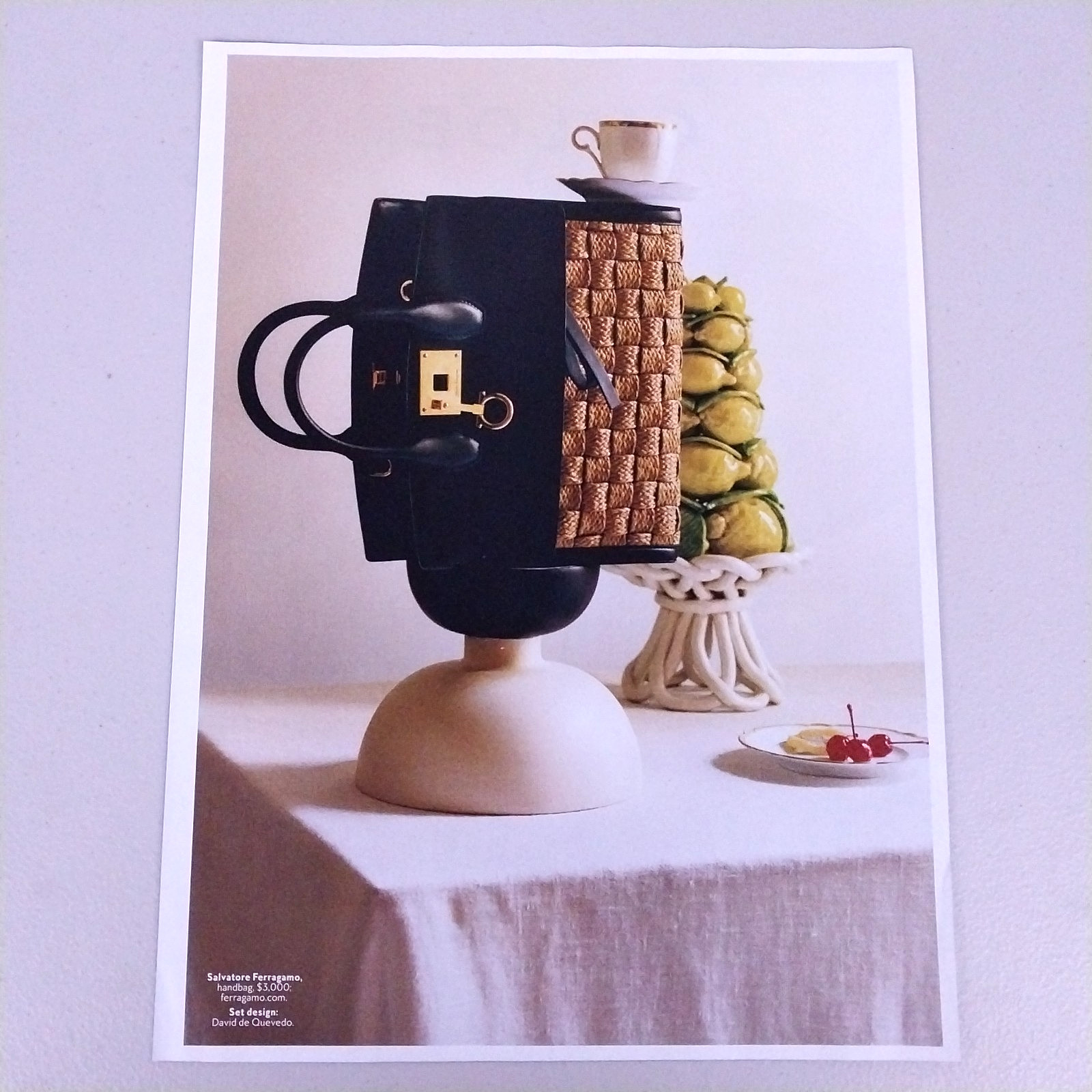 2021 Salvatore Ferragamo Handbag & Chloe Wine Print Ads Adverts – Magazine Page