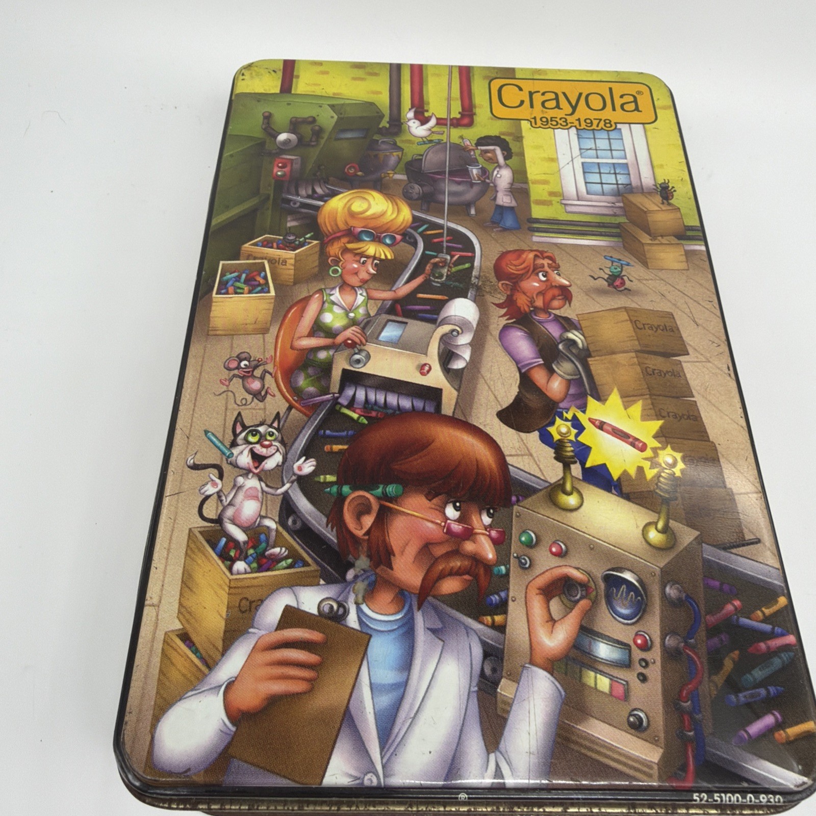 Vintage Crayola 52-5100-0-930 Tin 1953-1978 Crayons Crafts Coloring Kids Art