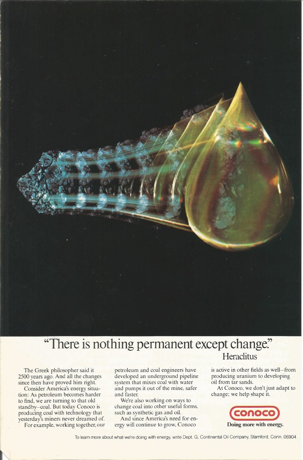 Conoco Continental Oil Company Original Print Ad from Magazine Vintage 1979
