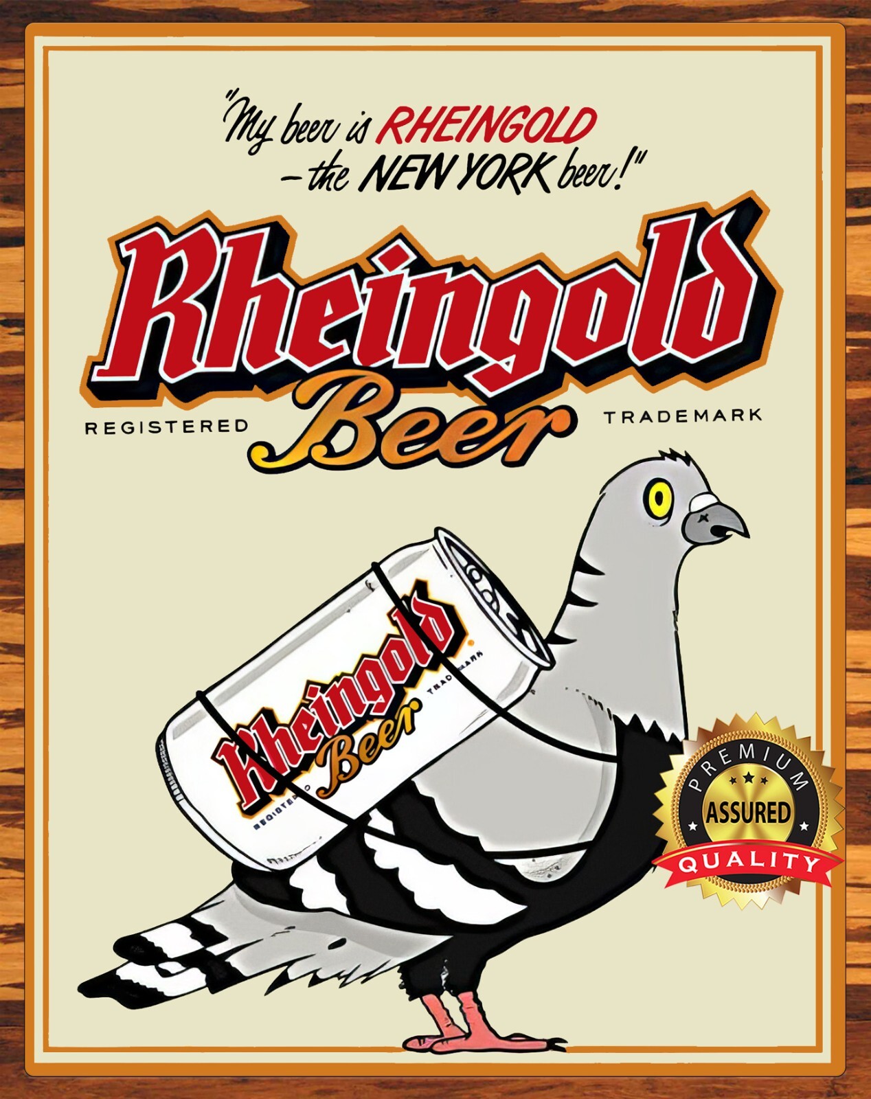 Rheingold Beer – My Beer Is Rheingold – Metal Sign 11 x 14
