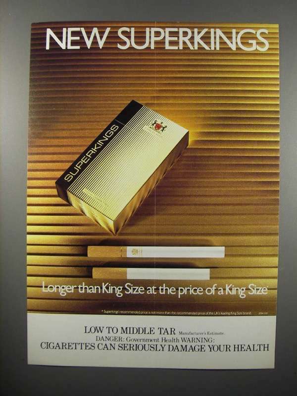 1983 John Player Superkings Cigarette Ad