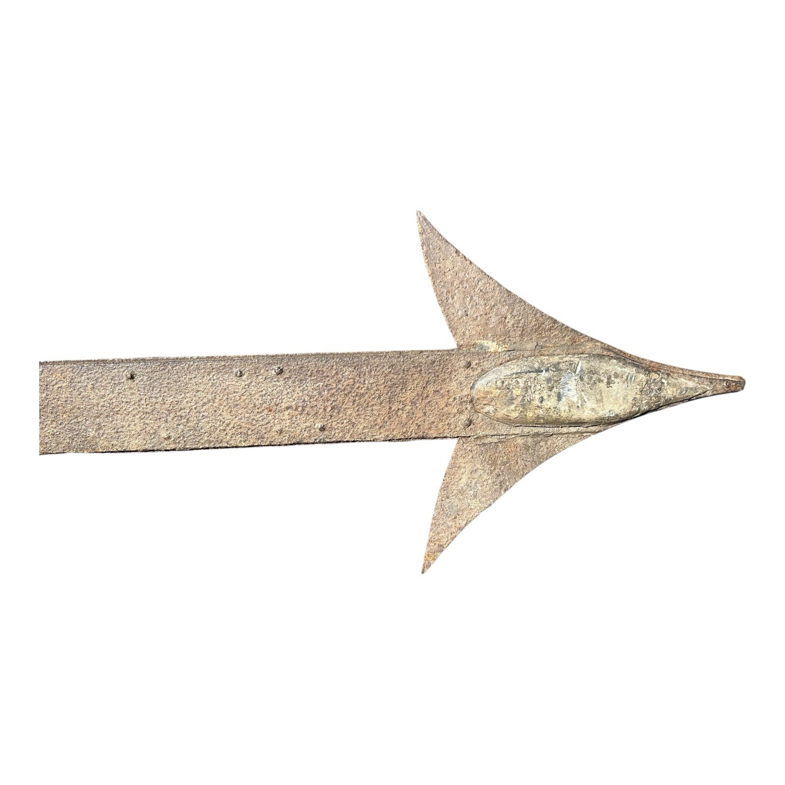 Antique Folk Art Wrought Iron Arrow Directional Trade Sign