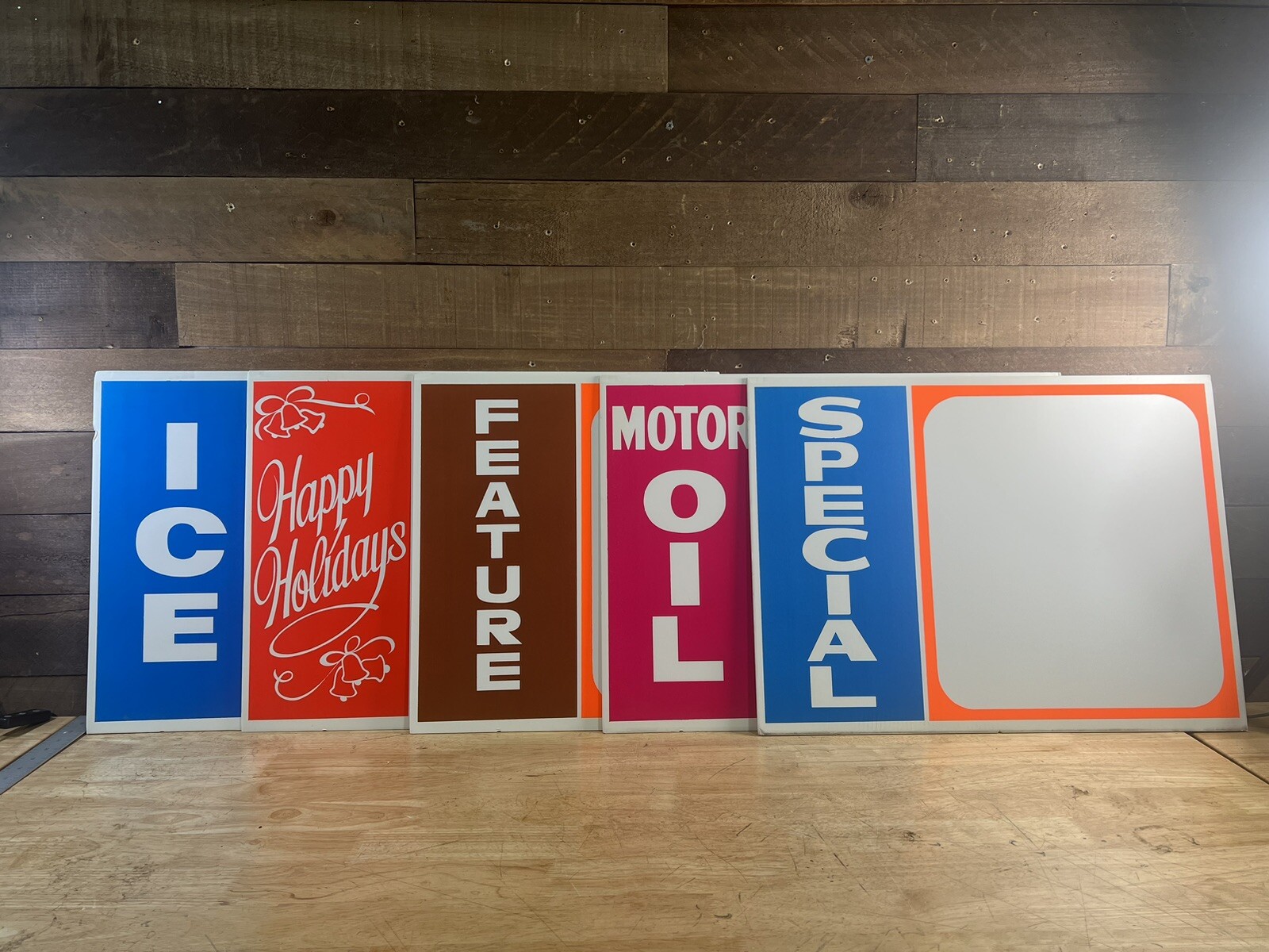 Vintage Lot Of 23 Vendor Advertising Signs Ice Pop Specials Features Signs