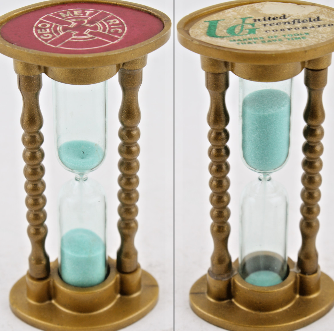 Vintage United Greenfield Corp GEOMETRIC Tap Die Hourglass Salesman Advertising
