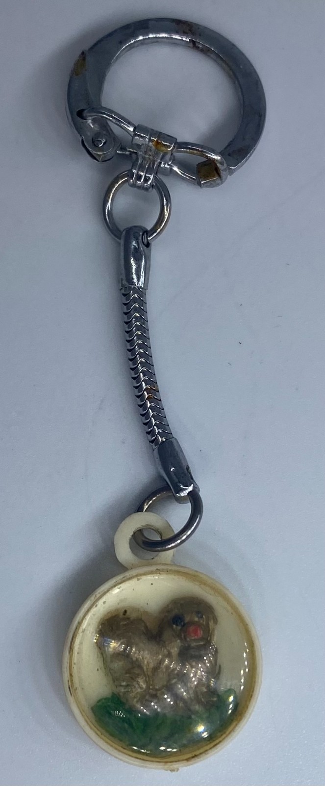 Vintage Penny King PK Hong Kong Dog Charm Capsule Keychain Gumball Prize