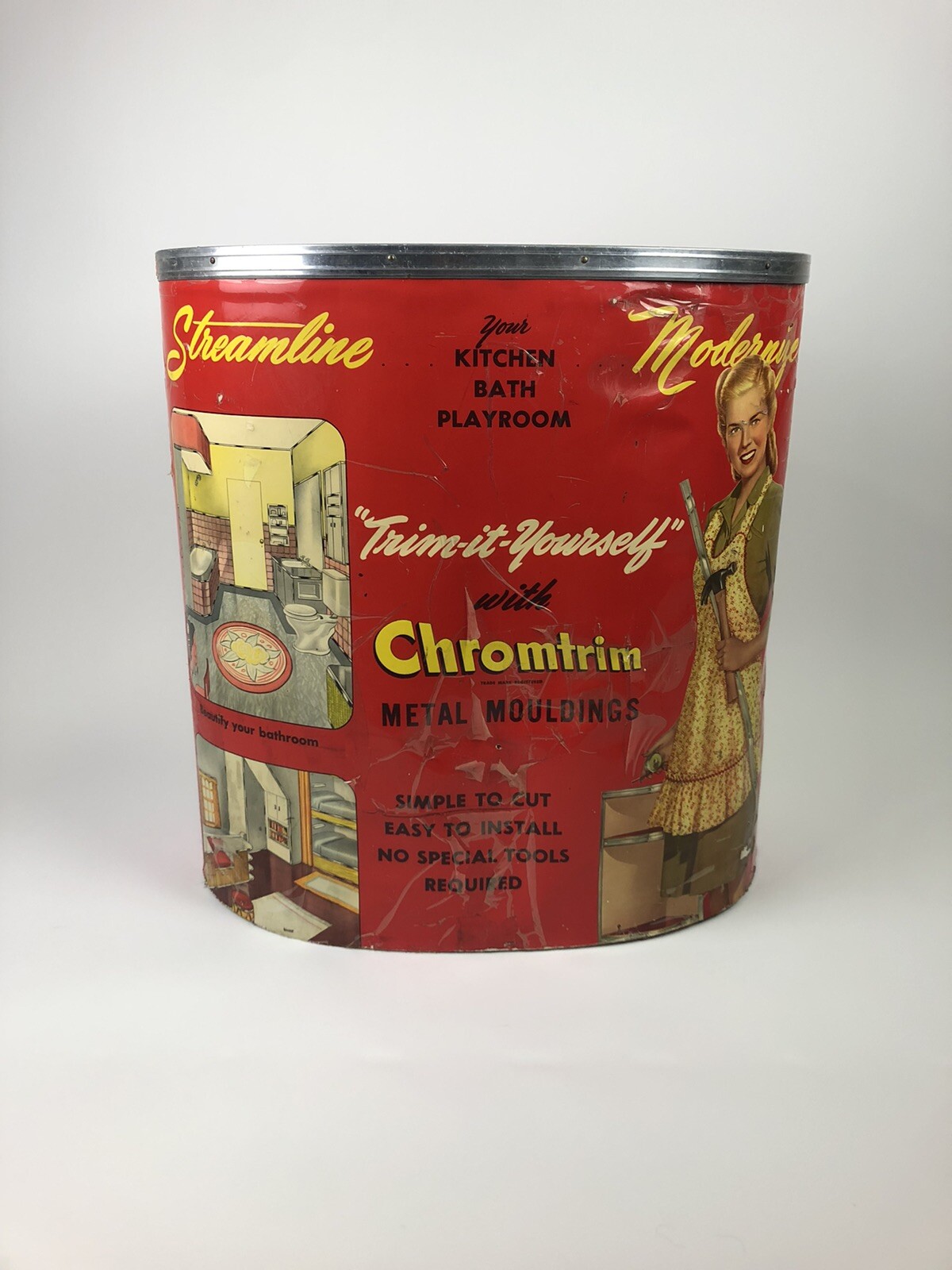 1947 Chromtrim Store Display Stand (25”x24”x15.5”) – Made in Ajax, Ontario