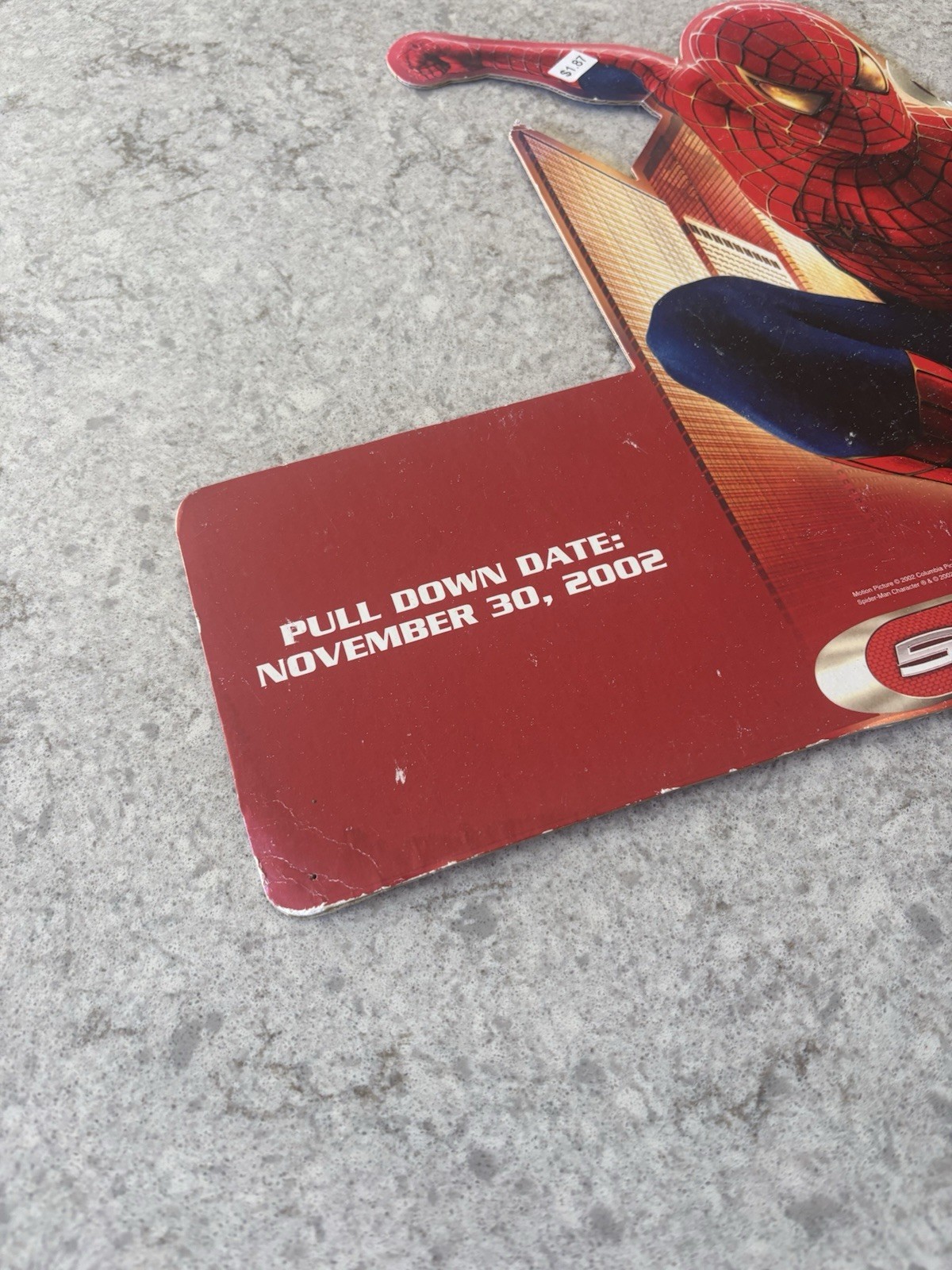 2002 TWO-SIDED Store Sign SPIDER-MAN w/ Green Goblin (READ DESCRIPTION)
