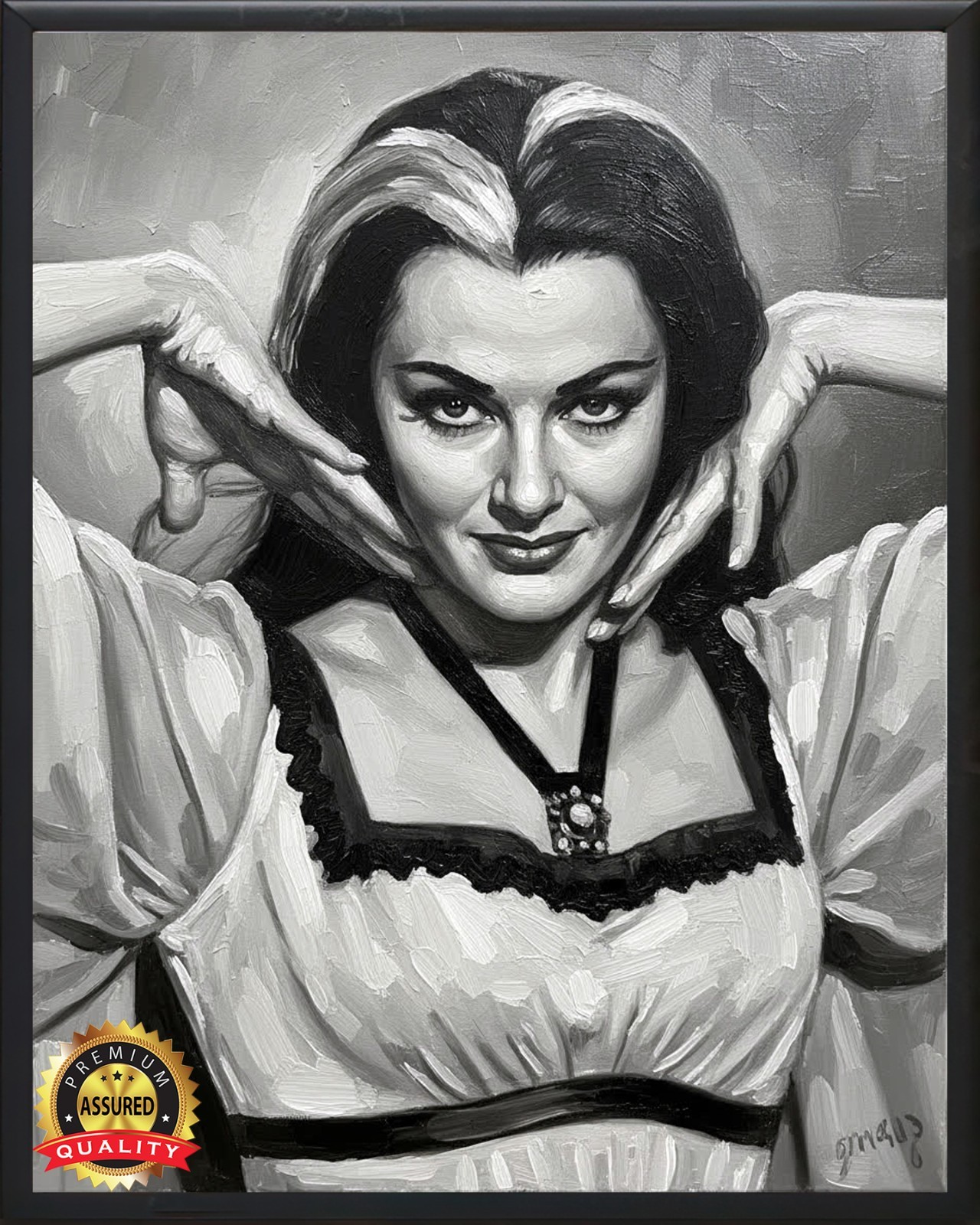 Yvonne De Carlo – Lily Munster – Tribute Art – 11 x 14 Metal Sign