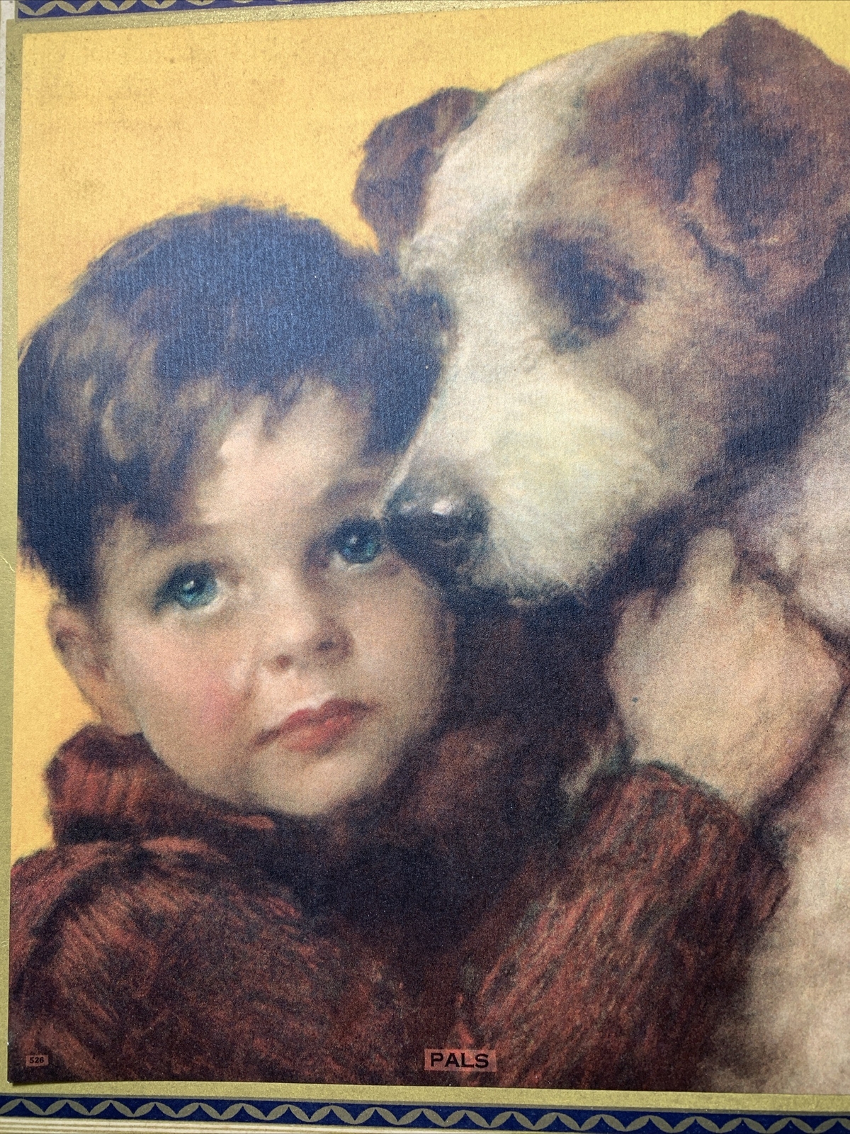 1932 Sunoco Gas Oil Advertising Calendar Sign Easton Pennsylvania Boy & Dog Art