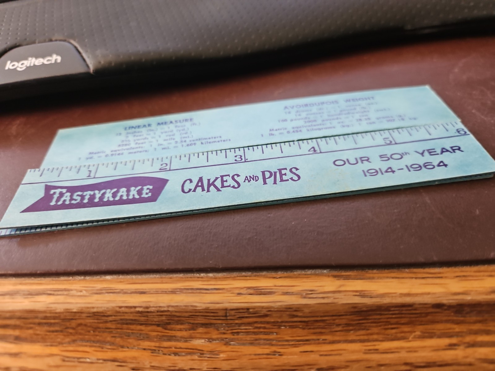 TastyKake Cakes & Pies Mid-Century Cardboard Advertising Blotter Ruler