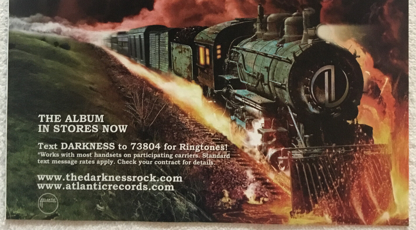 The Darkness One Way Ticket to Hell and Back Album Magazine Promo Print Ad 2006