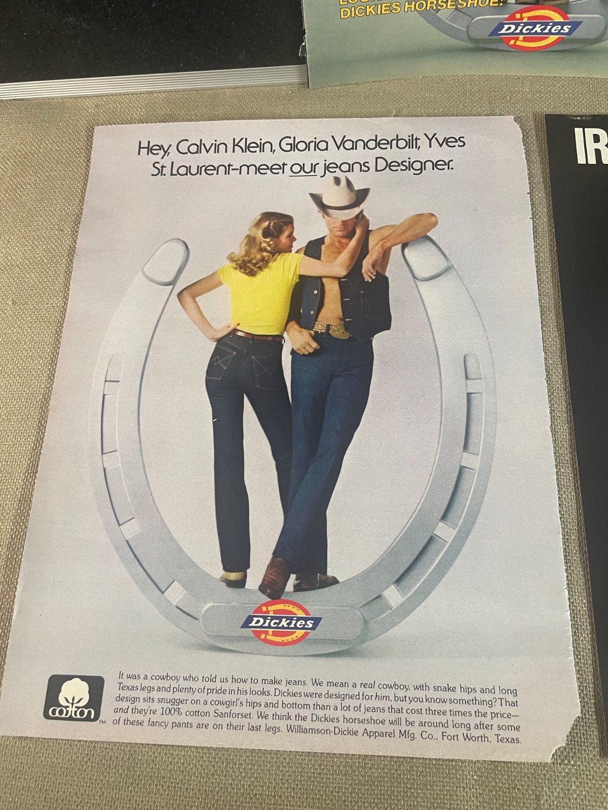 Dickies lot fo 3 magazine ads 70s-80s The Daring kids Adult Jeans and more