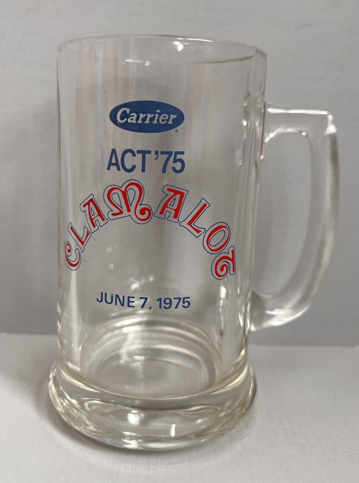 Vintage Carrier Corporation 1975 CLAM A LOT 12 oz. Glass Mug