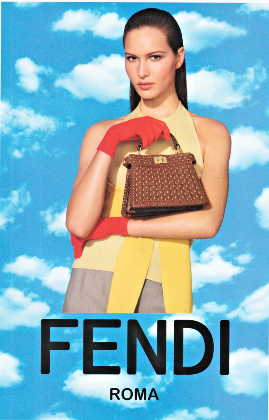 2024 Fendi Print Ad Advertisement 7.5″x11″ Roma Fashion Purses Clothing Wall Art