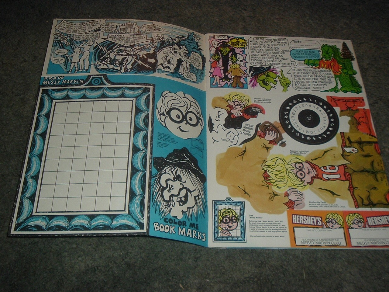 Uncut From 1979 Hershey’s Syrup Messy Marvin Meets The Messy Witch Activity Book