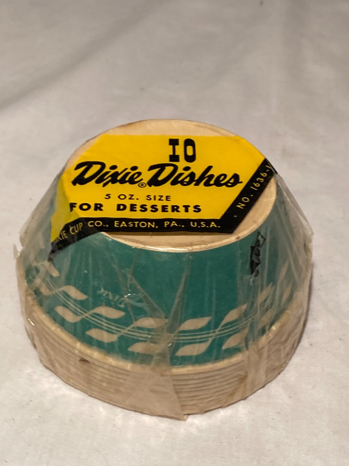 c1950-60 10 Dixie Dishes 5 oz. size for Desserts Dixie Cup Co. Easton, PA NOS #7