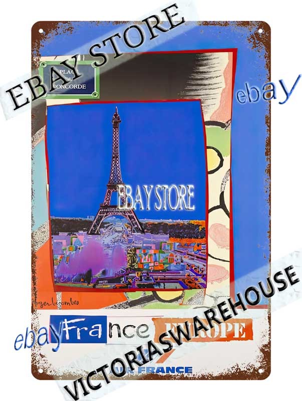 1981 France Europe Travel Scenic Poster Art Tin Sign home decor