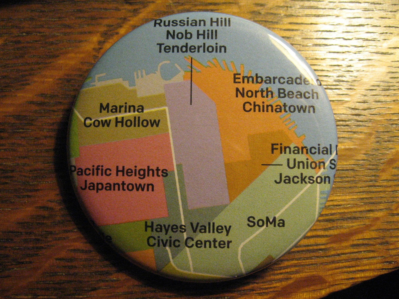 San Francisco California USA Neighborhood Advertisement Pocket Lipstick Mirror