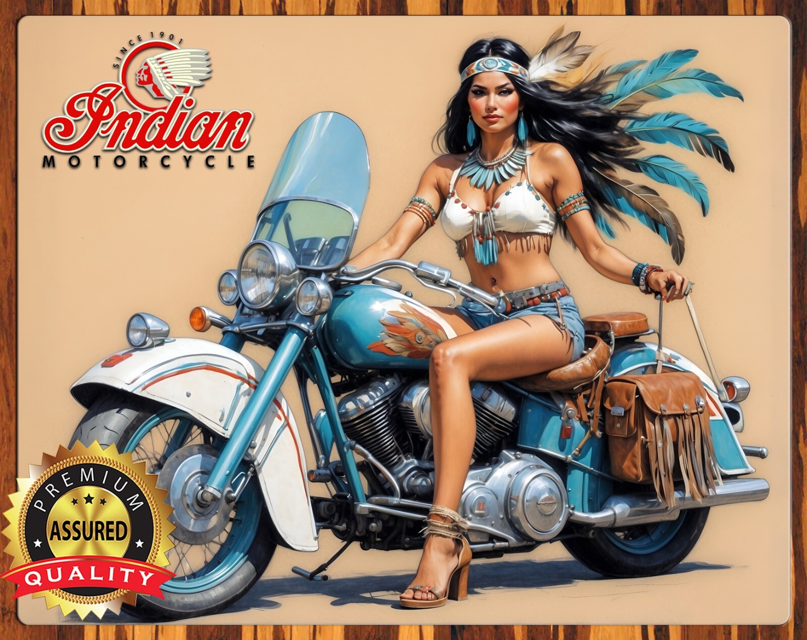 Indian Motorcycle – Painting Since 1901 – Metal Sign 11 x 14