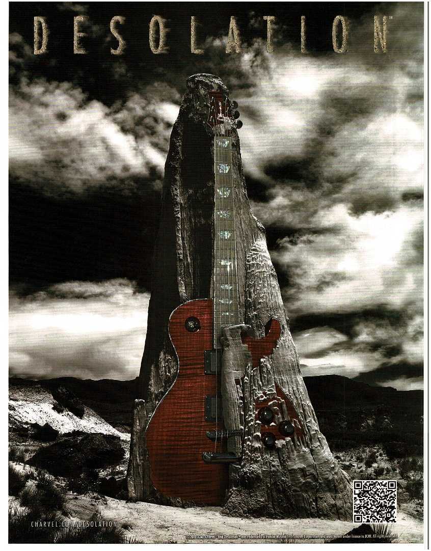 2011 CHARVEL Desolation DS Electric Guitar carved from rock Magazine ad 2