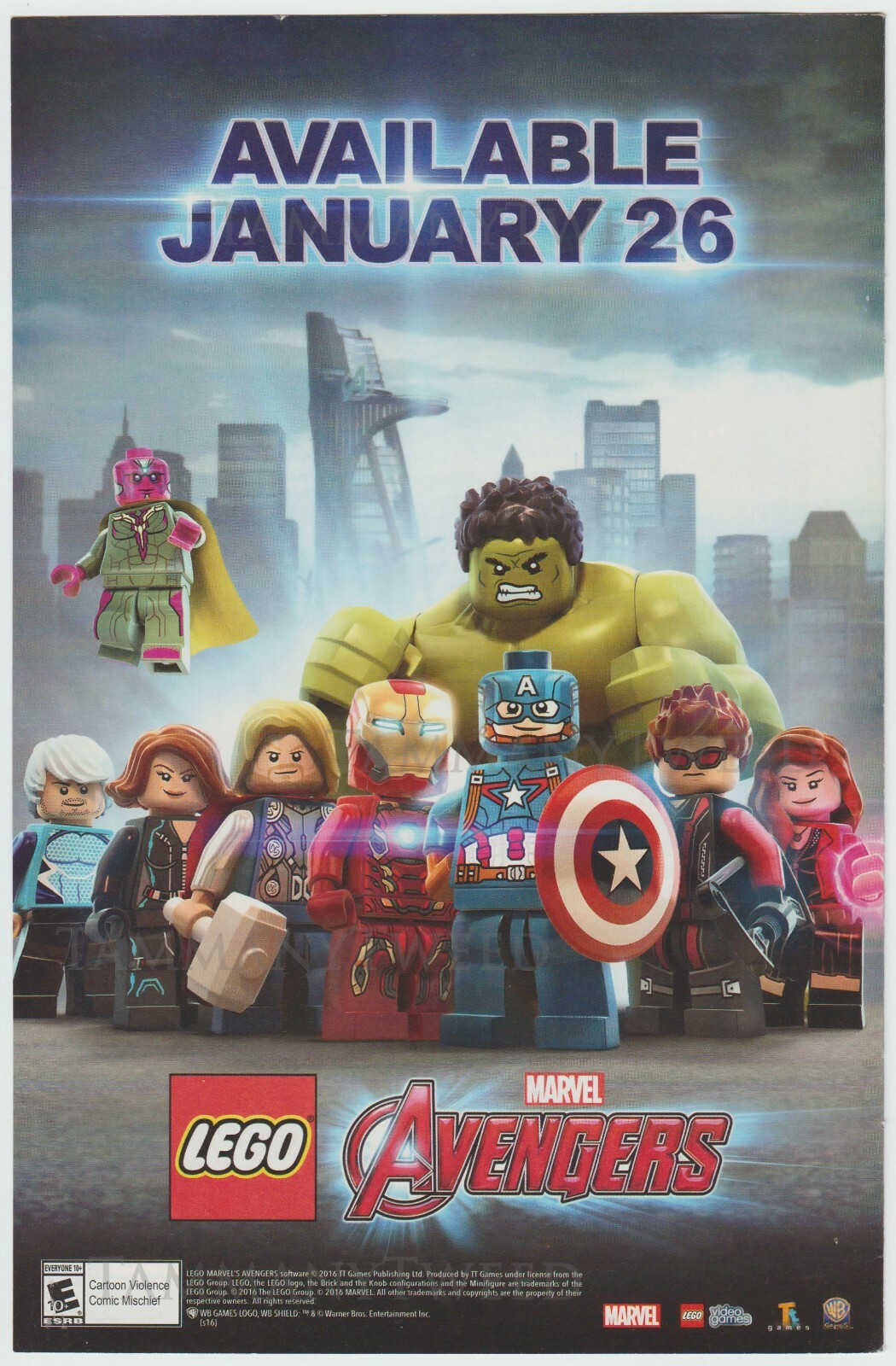 LEGO x Marvel Avengers – Iron Man, Hulk, etc – Rare Print Ad Advertisement 2016