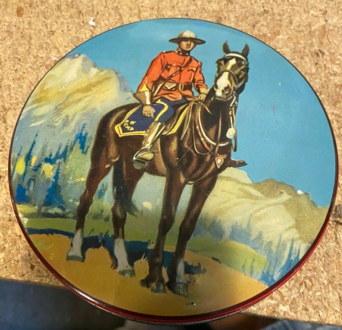 CANADIAN MOUNTIE—THORNE’S ROUND TIN