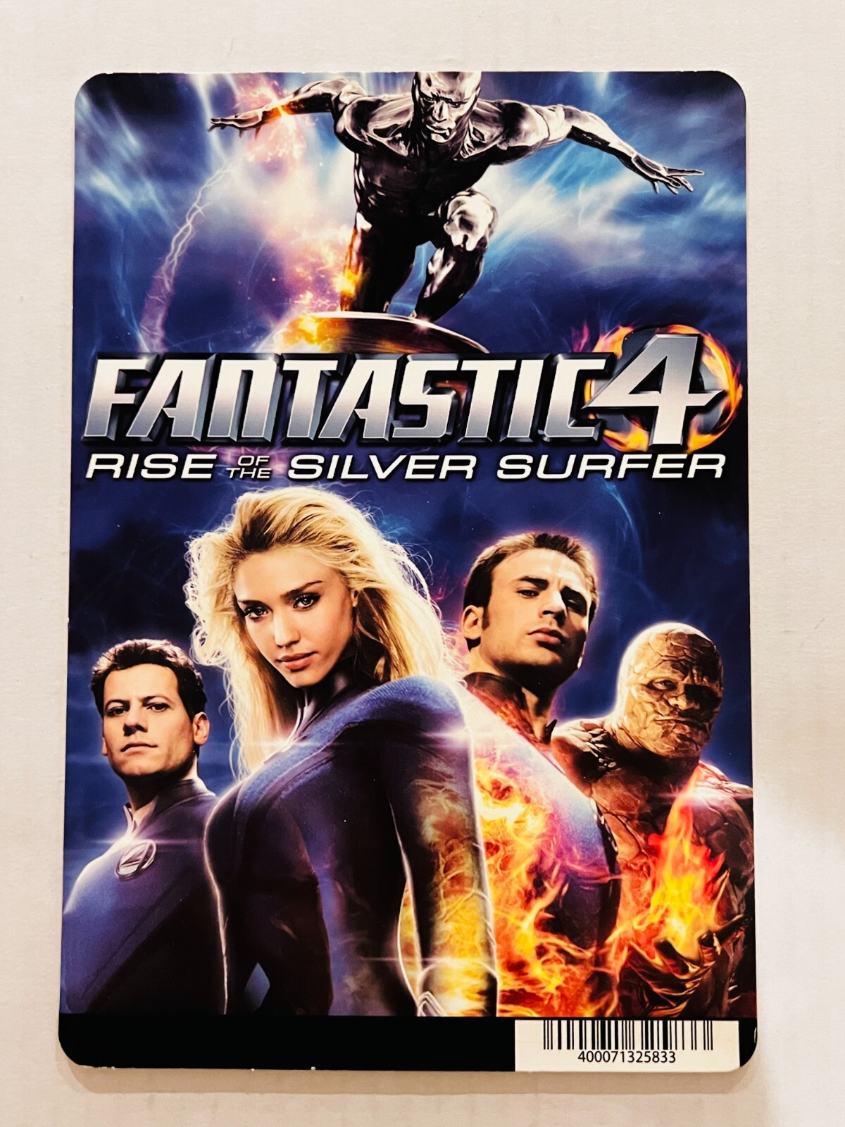 Blockbuster Movie Shelf Display Card 5.5″ x 8″ FANTASTIC FOUR Rise Silver Surfer