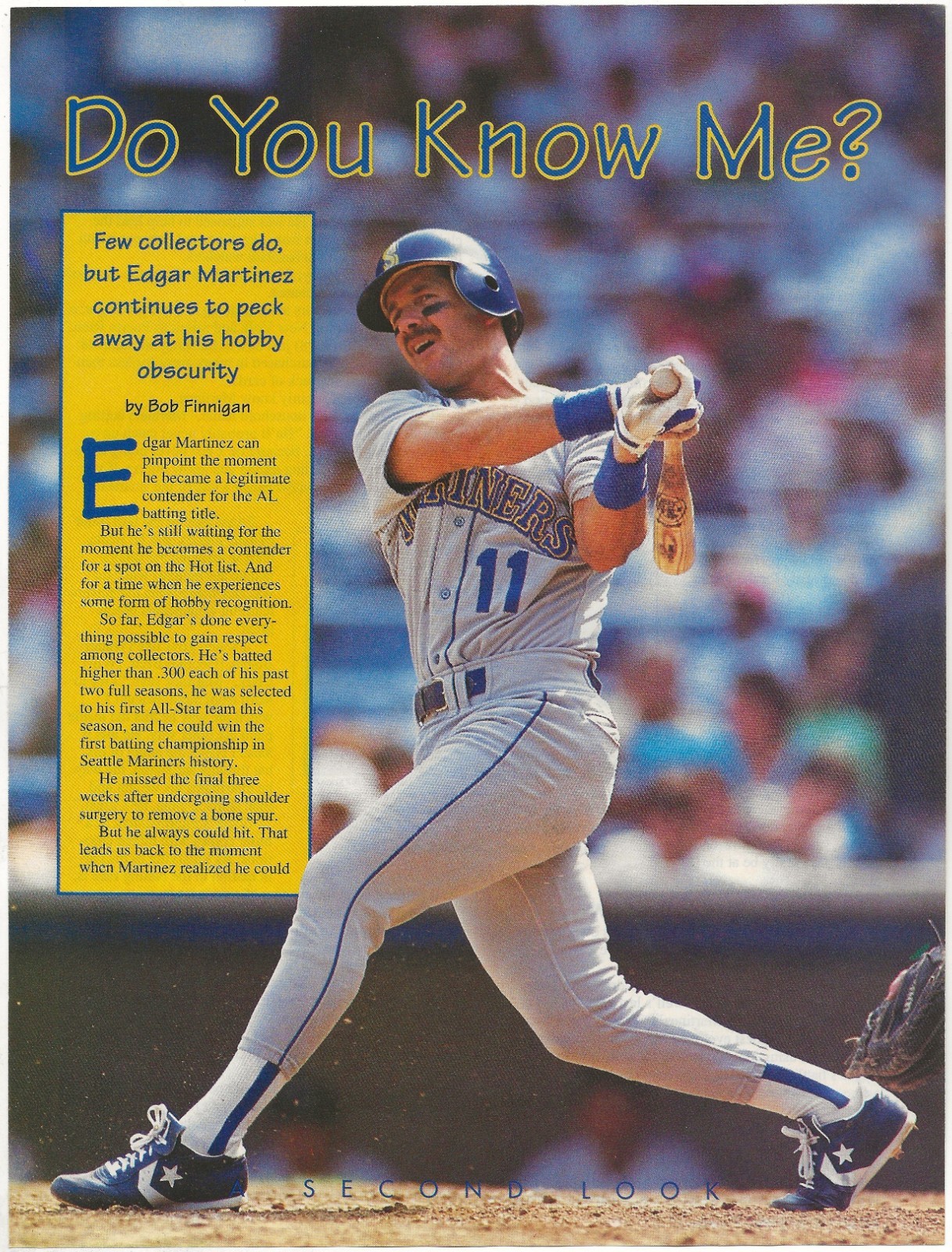 Vintage Article Page Edgar Martinez – 3B/DH – Seattle Mariners – Beckett Monthly