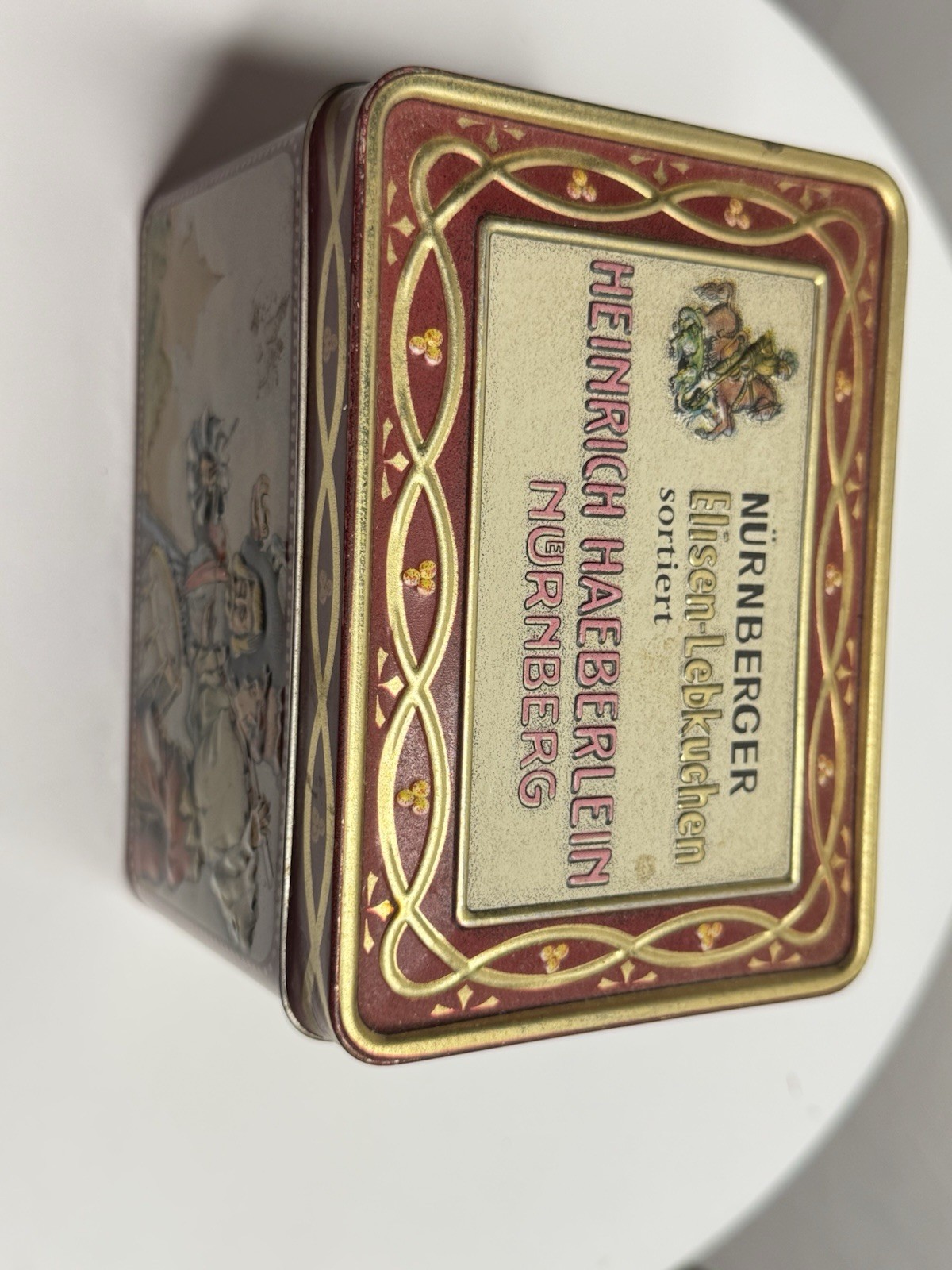 Biscuit Cookie Tin German Nurnberger Elisen Lebkuchen Heinrich Haeberlein