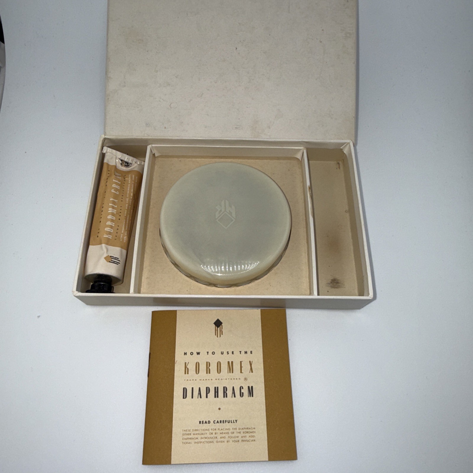 Vintage 1949 Koromex Diaphragm Kit RARE VTG Prop Display Contraceptive HTF