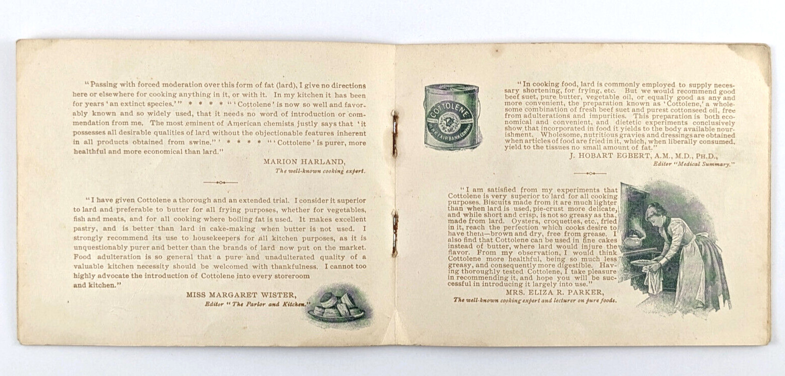 Antique Cottolene Advertising Booklet A Public Secret The N K Fairbank Co 1900