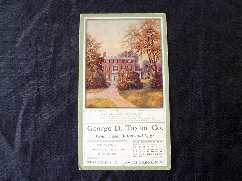 ~ D23-179 ~ 1912 BLOTTER ~ Taylor Co. • General Store ~ Stamford NY & S Gilboa