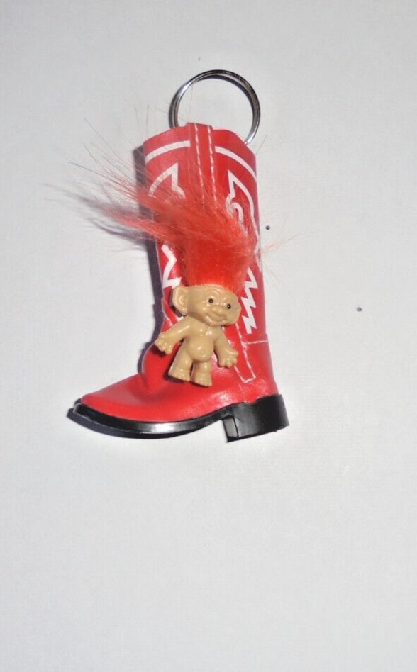 Crazy Boot Good Luck Belt Keychain Keyring Elf Dwarf Critter Novelty Vintage Gag