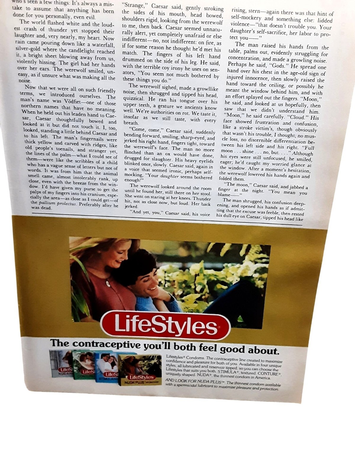1984 LifeStyles Condoms Ad Contraceptive Vintage Relationship Health