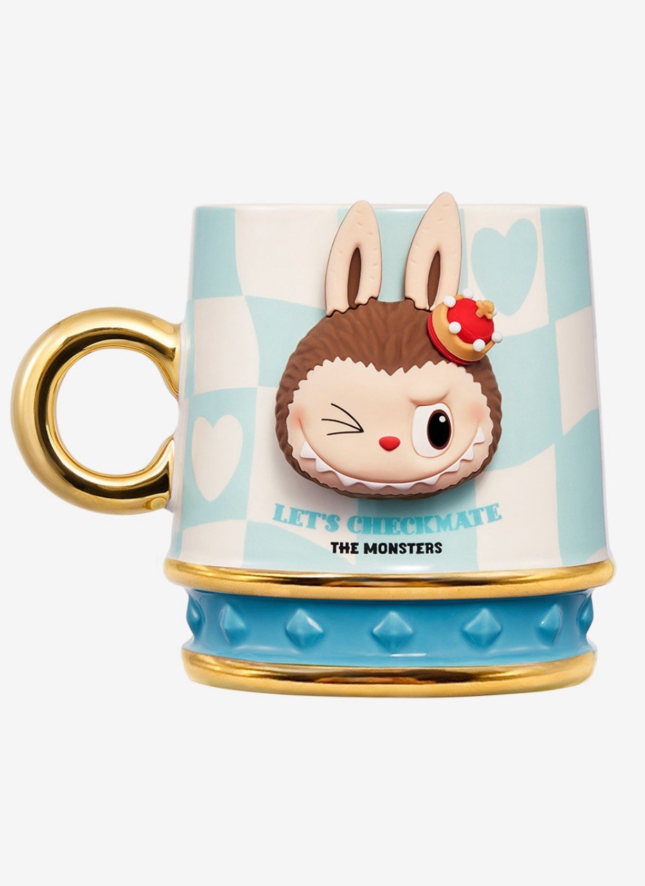 POP MART The Monsters Let’s Checkmate Series Mug – Blue, Brand New, Sealed, US