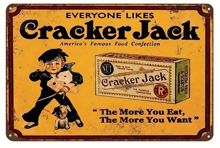 Cracker Jack Classic Advertisement Retro Distressed 8×12 Aluminum Metal Sign