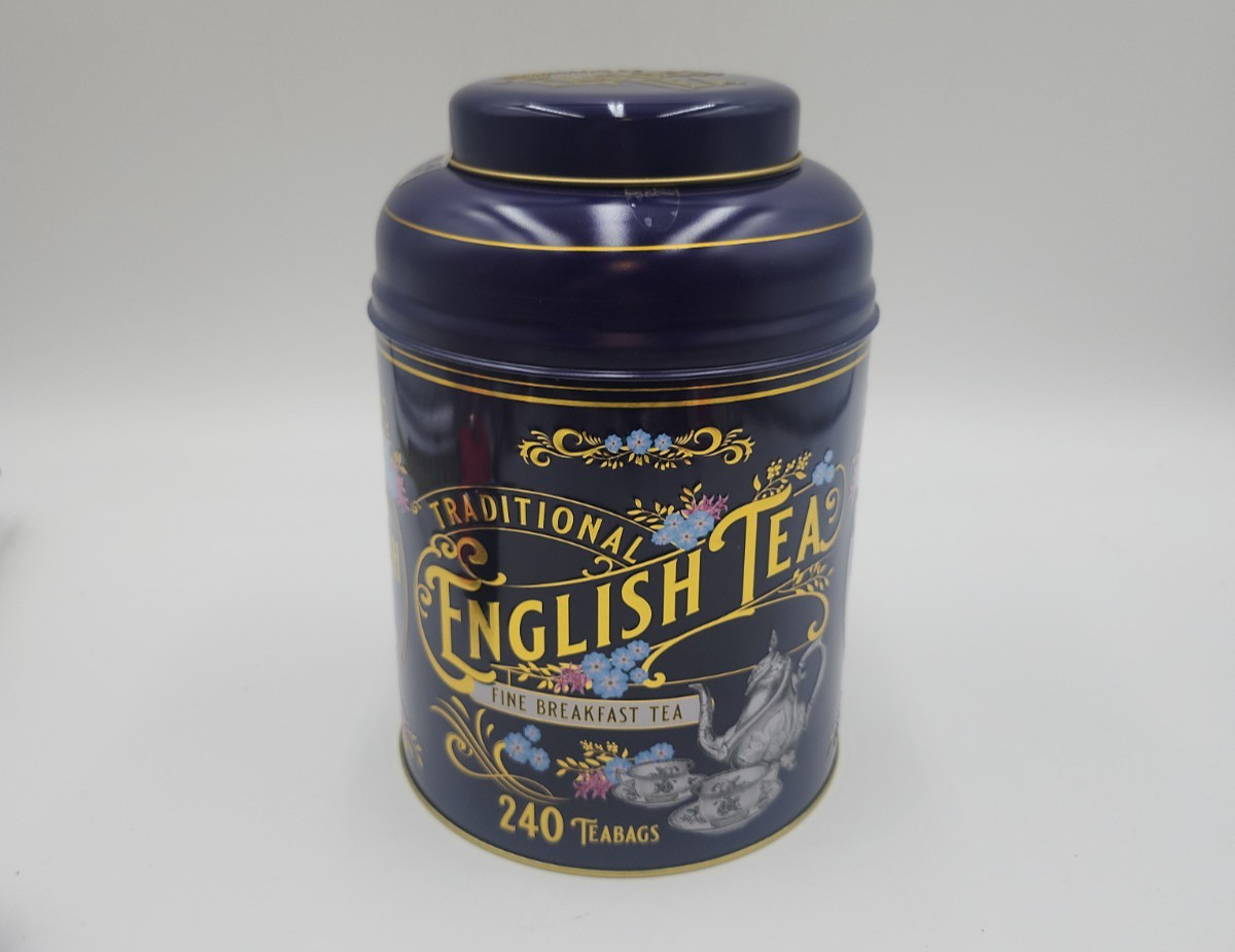 Traditional English Tea Breakfast VINTAGE VICTORIAN TIN 240 Empty storage
