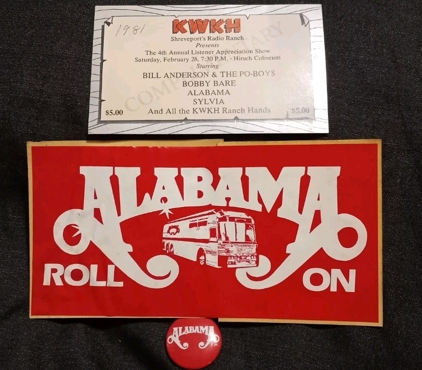Vintage 1981 ALABAMA KWKH Radio 4th Annual Listener Appreciation Shreveport LA
