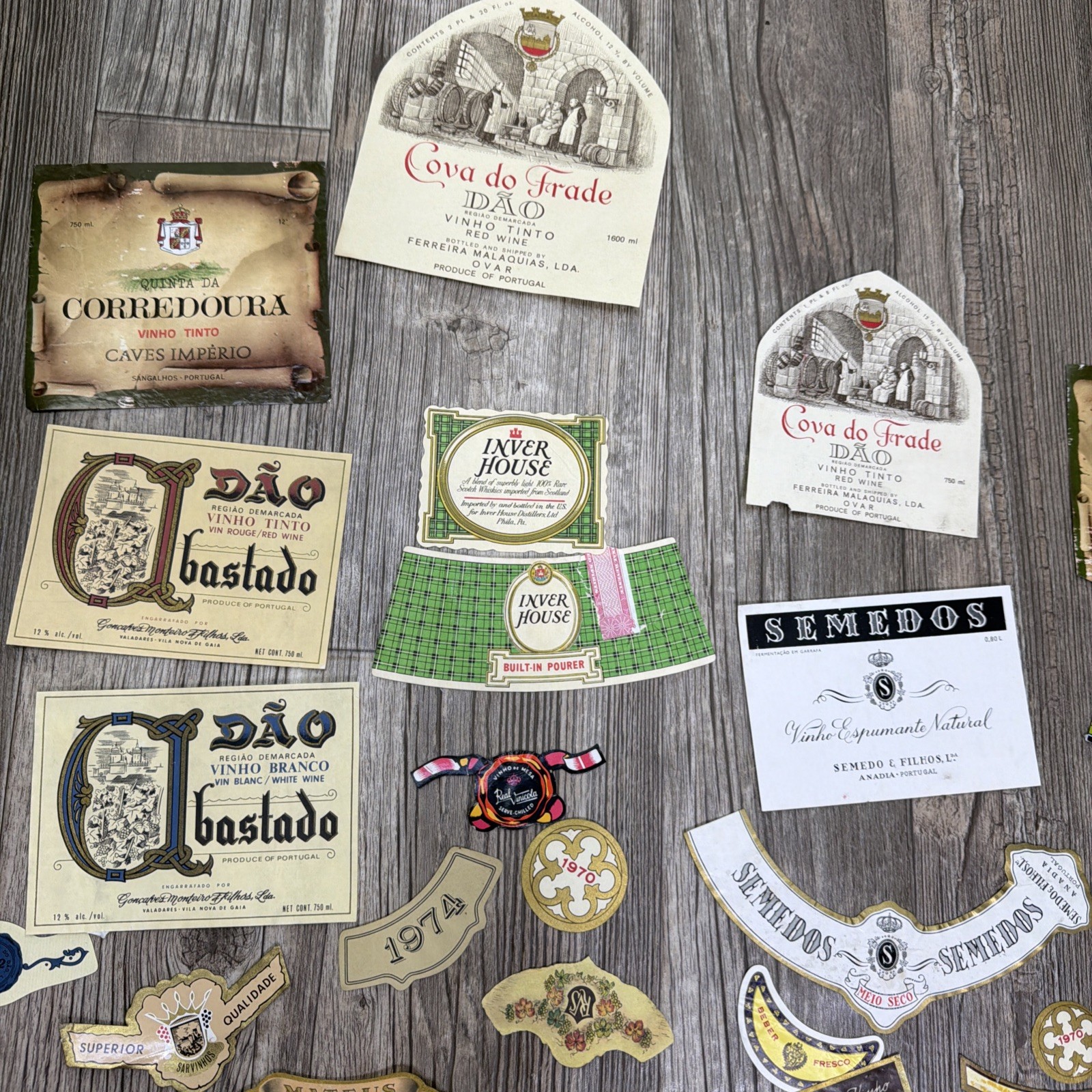 Large Lot Wine Beer Spirits Labels Vintage 100+ European 70’s
